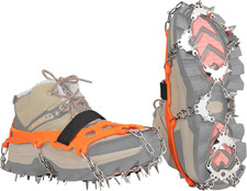 Ramponi per Scarponi,32 Denti Catene in Acciaio Inossidabile Picchi Da Neve Ramp