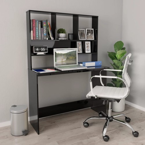 Scrivania con mensole grigio - scrivania,