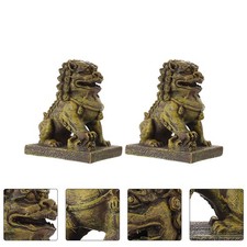  2 pezzi di ornamenti per acquario con leone guardiano cinese, mini giardino,