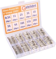 Fusibili in Vetro ad Azione Rapida 5x20 mm Assortiti 200 Pezzi