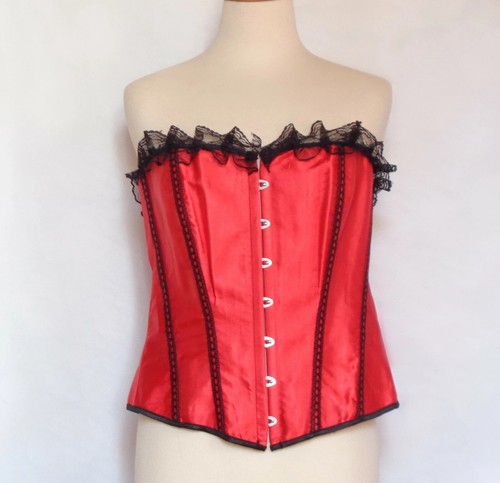 Top corsetto rosso vintage