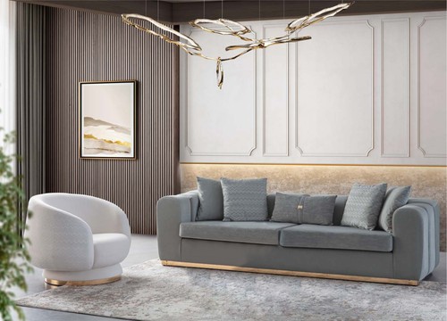 Set divano grigio - e, bianco