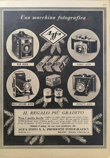 AGFA KARAT-ISOLETTE-BOX-BILLY R. Pubblicità 1939 MACCHINE FOTOGRAFICHE 1 Pagina