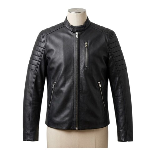Giacca biker uomo nera