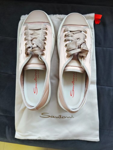 Santoni sneaker rosè pelle - sneaker,