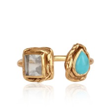Anello a fascia 2 pietre