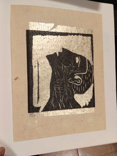 Dormire forse sognare SCIANNA Ferdinando  xilografia originale di Mimmo Paladino