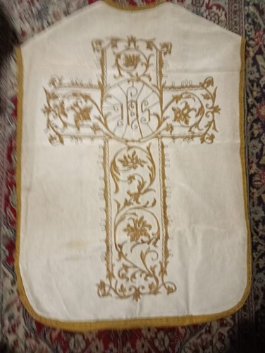Antica pianeta chasuble bianca - antica,