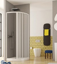 Box doccia semicircolare,misura cm80x80,cabina a soffietto con apertura laterale