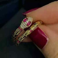 Fede Nuziale Serpente Rubino