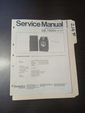 Technics SB 7000A Manuale di