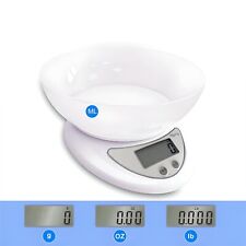 Bilancia da cucina digitale con ciotola estraibile display lcd max 5 kg tara