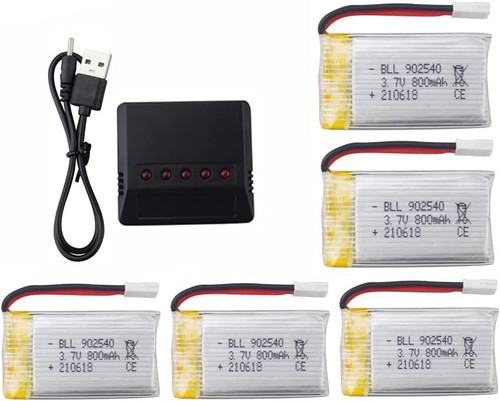 5pcs batteria lipo - lipo, 800mah
