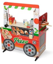 Melissa & Doug Camion Cibo Pizza in Legno Centro Attività con Gioco Cibo per Bambini