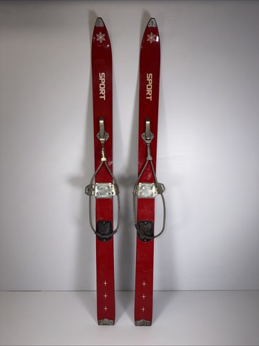 Set sci vintage rosso legno - set,
