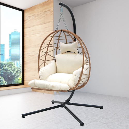 Hanging egg chair with stand - egg, &
