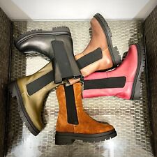 Stivaletti Chelsea in Vera Pelle Nero e Vari colori Beatles Donna Made in Italy