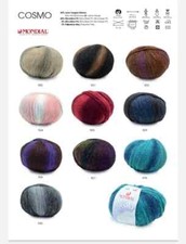 GOMITOLI LANA FILATI PER FERRI E UNCINETTO "COSMO'" MONDIAL 50 GR.