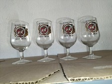 4 Bicchieri Calici Pubblicitari Vintage Da Collezione Birra MCFarland Red Beer