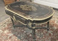 SCRIVANIA BOULLE TAVOLO DA CENTRO META' 800 CON BRONZI DA RESTAURARE