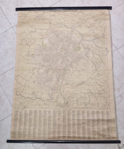 Antica cartina mappa torino - cartina,