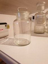 BOTTIGLIA  FLACONE CONTENITORE Laboratorio Farmacia in vetro bianco 