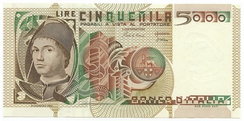 5000 lire ritratto uomo - lire,