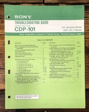 Sony CDP-101 Lettore CD Manuale Guida Risoluzione dei Problemi *Originale*
