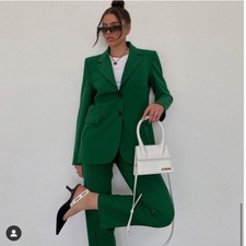 ZARA Fitted Blazer Apple Green