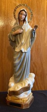Rare Our Lady Of Medjugorje Statue. Recycled Polystyrene And Hand Painted.