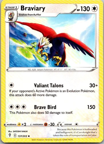 Braviary 137 203 uncommon - 137/203,