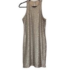 Mini abito Hollister con paillettes dorate, taglia media, festivo