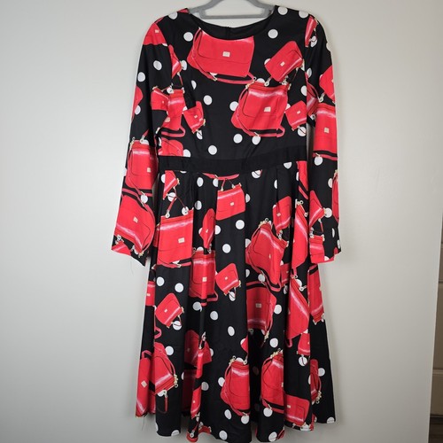 Abito donna nero rosso linea - , a