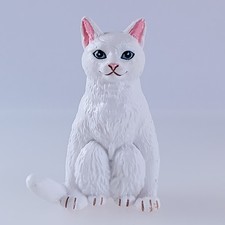 Gatto bianco - Figura di gatto accovacciato dal Giappone