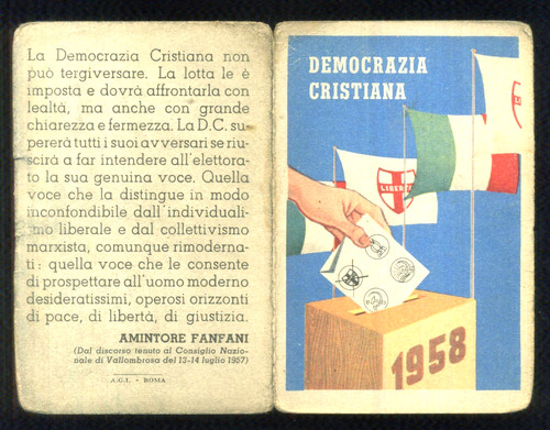 Tessera 1958 democrazia - 1958,