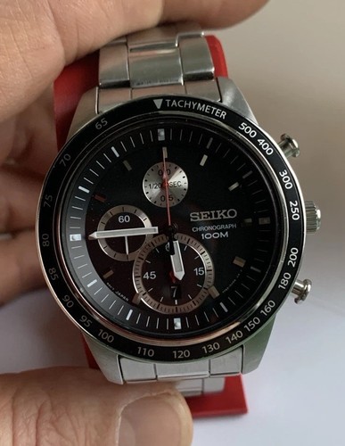 Seiko chronograph 100m black - seiko,