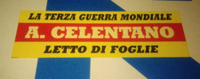 Adriano Celentano terza guerra mondiale letto foglie stickers juke box 7" DISCO