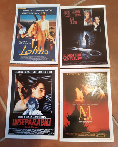 Jeremy irons lotto 4 schede - -,