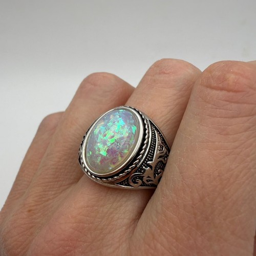 Anello opale vintage - , argento
