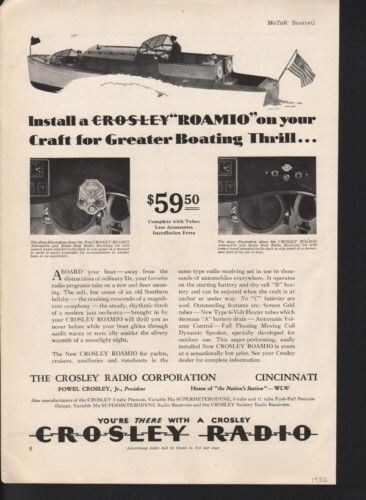 1932 crosley roamio radio - radio, auto