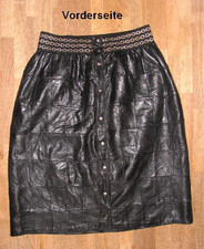 Gonna In Pelle Nera Con Fascia