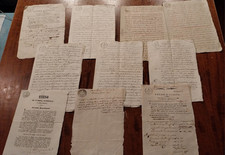 Documenti antichi 10 Pezzi Primi 800/ Metà 800