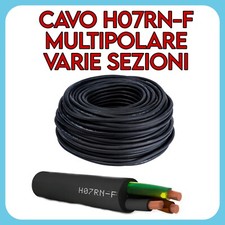 CAVO NEOPRENE PER ESTERNO RESISTENTE AD ACQUA H07RN-F VARIE SEZIONI E METRAGGI 