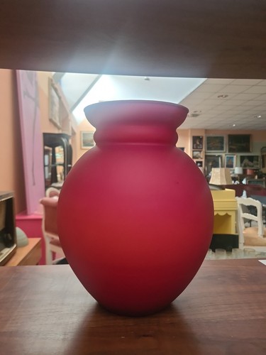 Vaso vetro rosso - vetro,