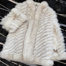 SAGAFOX Cappotto Vera Pelliccia Volpe Ombra Donna JP 11 Manica Lunga Giappone