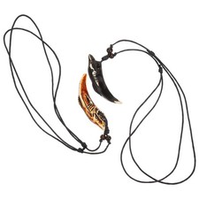  2 Pcs Collana Uomo Dente Di