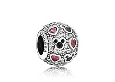 PANDORA Charm Disney Donna - Argento - Nuovo Con Scatola Originale