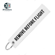 1 PC REMOVE before FLIGHT Portachiavi Dell'Aviazione Entrambi I Lati Ricamo Colo