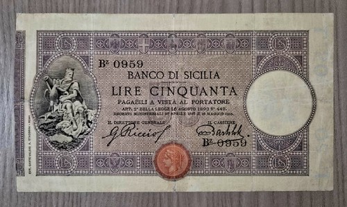 Banconota italiana lire - banconota,