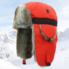 Uomo Inverno Antivento Colbacco Regolabile Pelliccia Finta Russo Paraorecchie